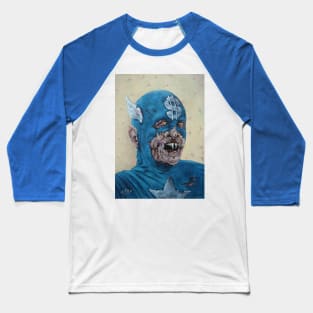 War Machine Captain America x Nosferatu Mashup Apocalyptic Portrait  A Surreal Fusion of Heroes and Horrors Baseball T-Shirt